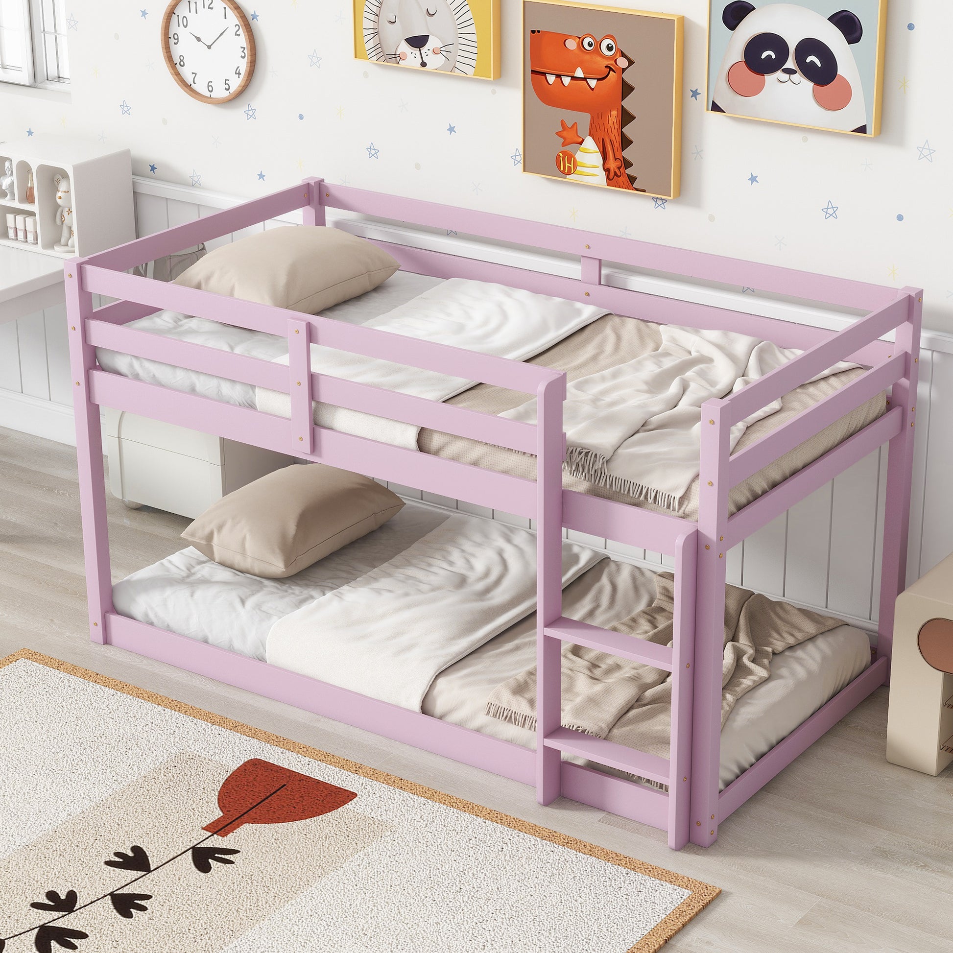 Loft Twin Bedpink Twin Pink Pine