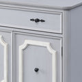 Grey 2 Door Accent Cabinet With 1 Drawer Freestanding Grey Primary Living Space Drawers Included Rubberwood Wood