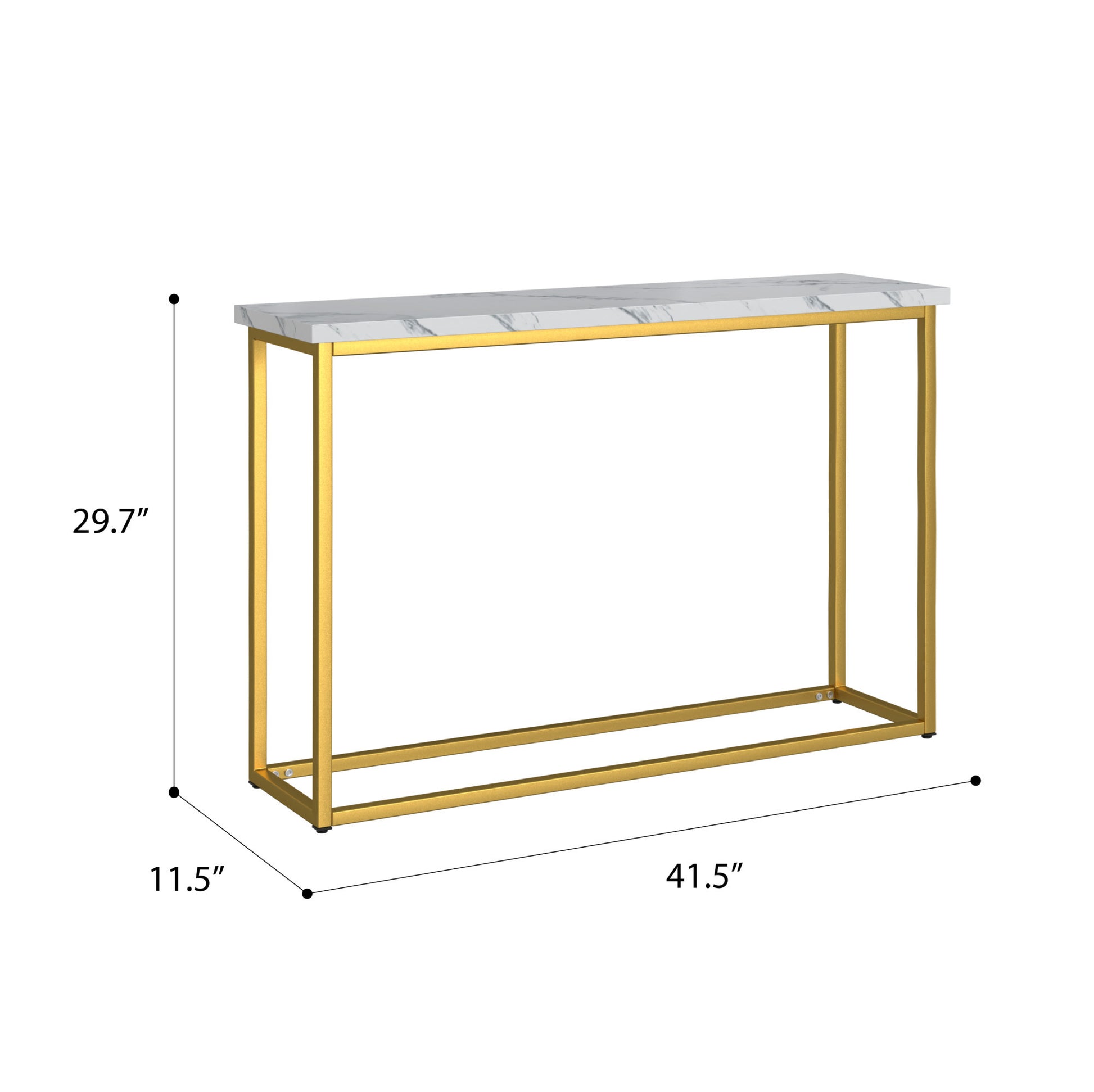 Marb White Sofa Table White Solid Wood