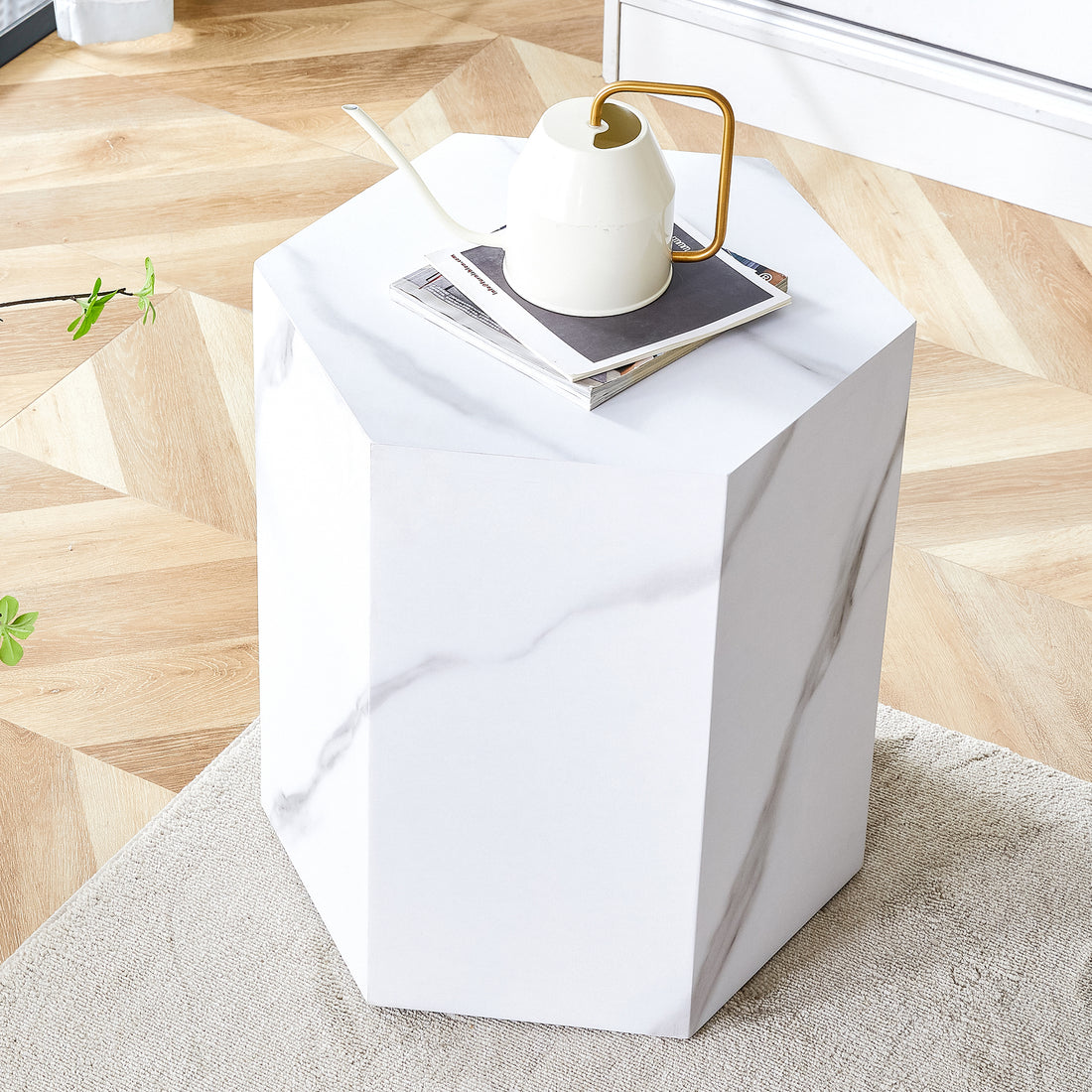 Modern Mdf Coffee Table, With Complex Texture Patterns, Style And Texture Coffee Table To Redefine Your Interior Decoration And Enhance Your Living Space, Stylish And Durable Design White Mdf