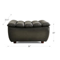 Carter Leather Sectional Gray Genuine Leather Wood Primary Living Space Medium Firm Tight Back Mid Century Modern Modular Eucalyptus Armless Memory Foam Leather 5 Seat