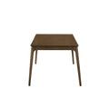 Nick 66 Inch Modern Dining Table, Rubberwood, Angled Legs, Walnut Brown Brown Wood