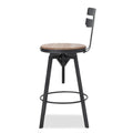 Metal Chair With Wooden Seat Black Metal & Wood