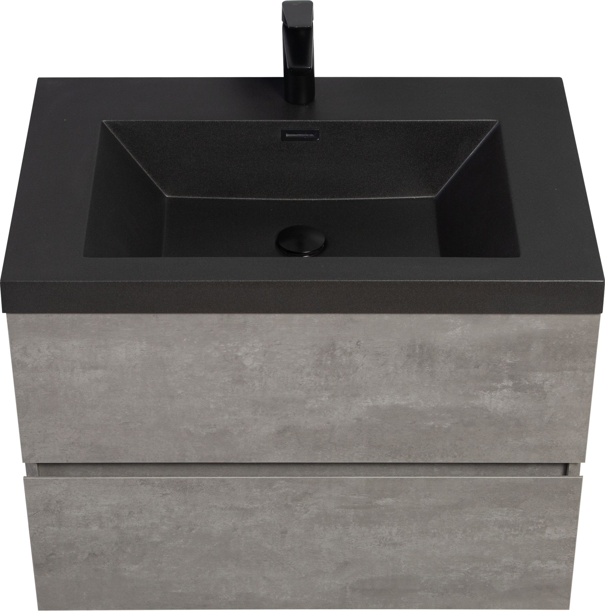 30" Floating Bathroom Vanity With Sink, Modern Wall Mounted Bathroom Storage Vanity Cabinet With Black Quartz Sand Top Basin And Soft Close Drawers, Grey 24V12 30Gr 2 Grey Bathroom Wall Mounted Wood