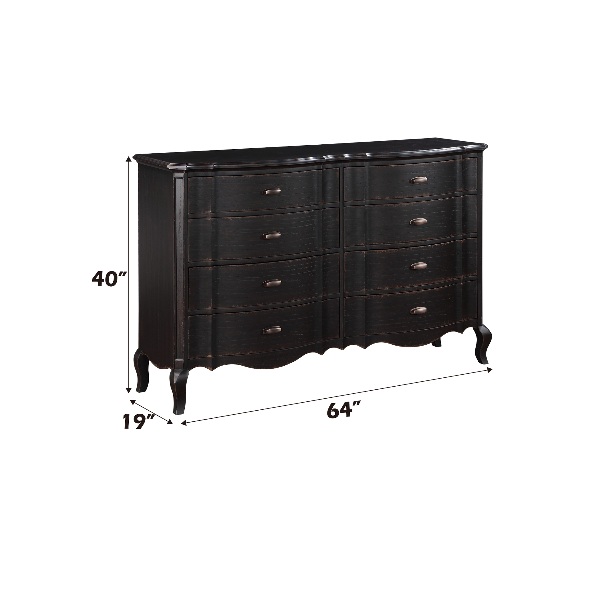 Chelmsford Dresser, Black Antique Finish Bd02299 Antique Black Wood