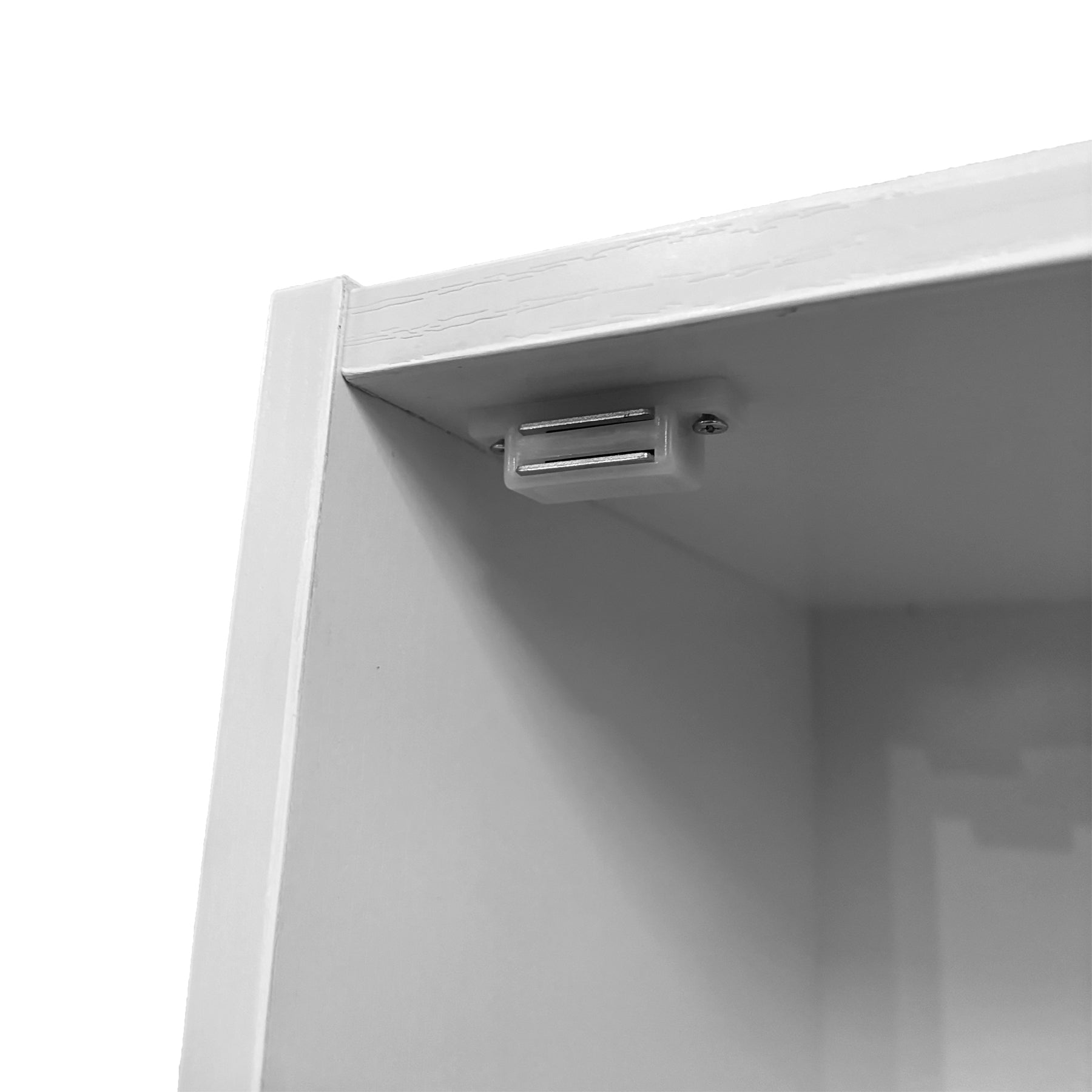 Three Door Storage Utility Cabinet Entryway Living Room Garage Hallway Bathroom White Wooden Knob Handle White Particle Board Mdf