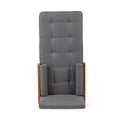 Chaise Lounge Grey Fabric