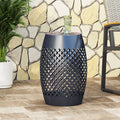 Roswell Side Table - Dark Blue Iron