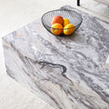 Modern Mdf Coffee Table With Grey Texture Pattern 39.3X23.6X11.8 Inches Stylish And Durable Design Grey Mdf