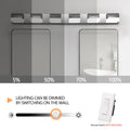 Modern Bathroom Vanity Lighting 6 Light Led Vanity Lights Over Mirror Bath Wall Lighting Chrome Acrylic,Stainless Steel