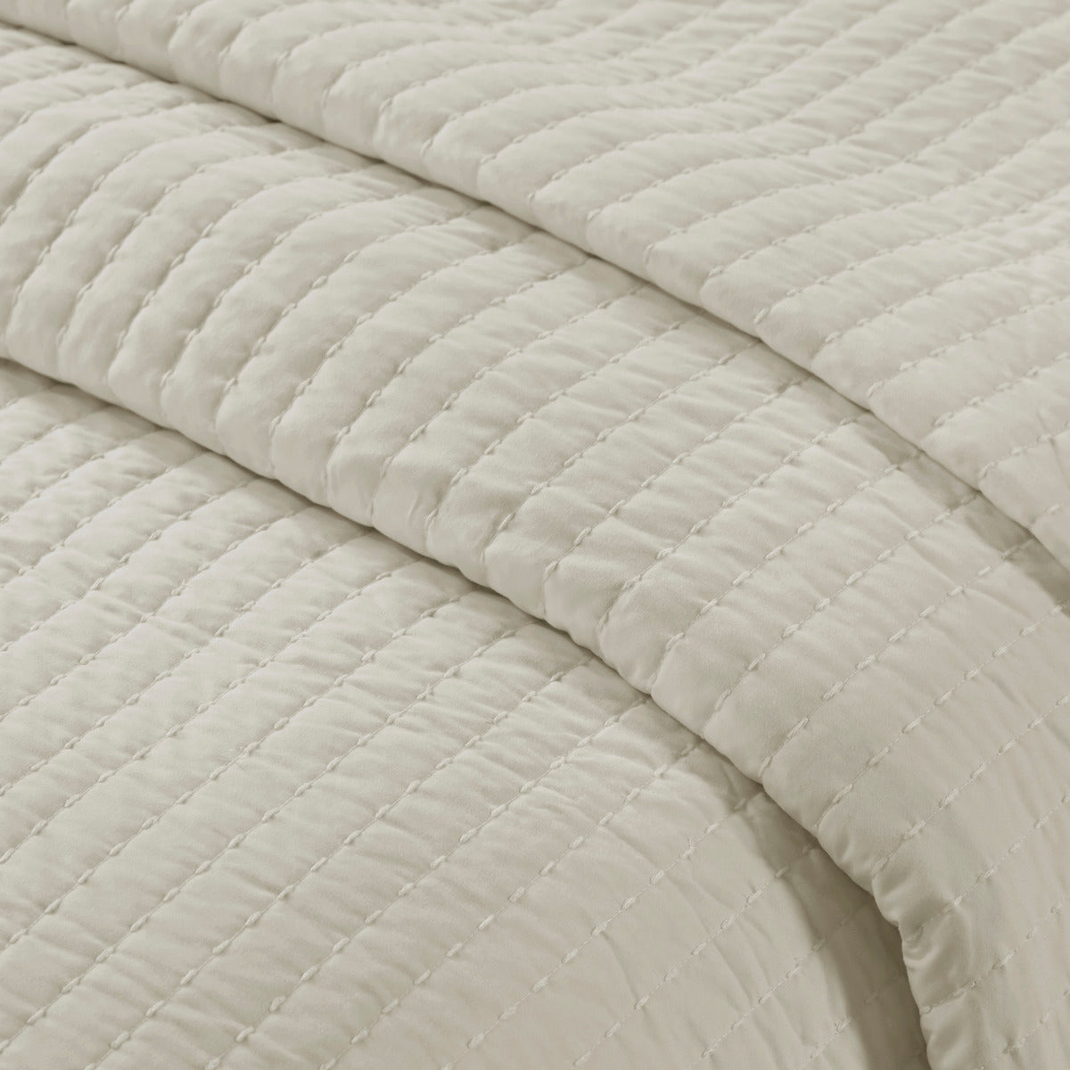 3 Piece Quilt Set Cream Full Queen Full Cream Cotton