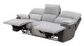 Cyprus 3 Piece Reclining Living Room Set Gray Gray Fabric