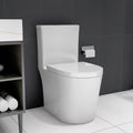 Small Compact One Piece Toilet Dual Flush,23 Inch Short Depth For Tiny Bathroom,White White Bathroom Modern Porcelain