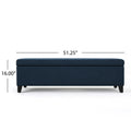 Hartford Storage Ottoman Navy Blue Fabric