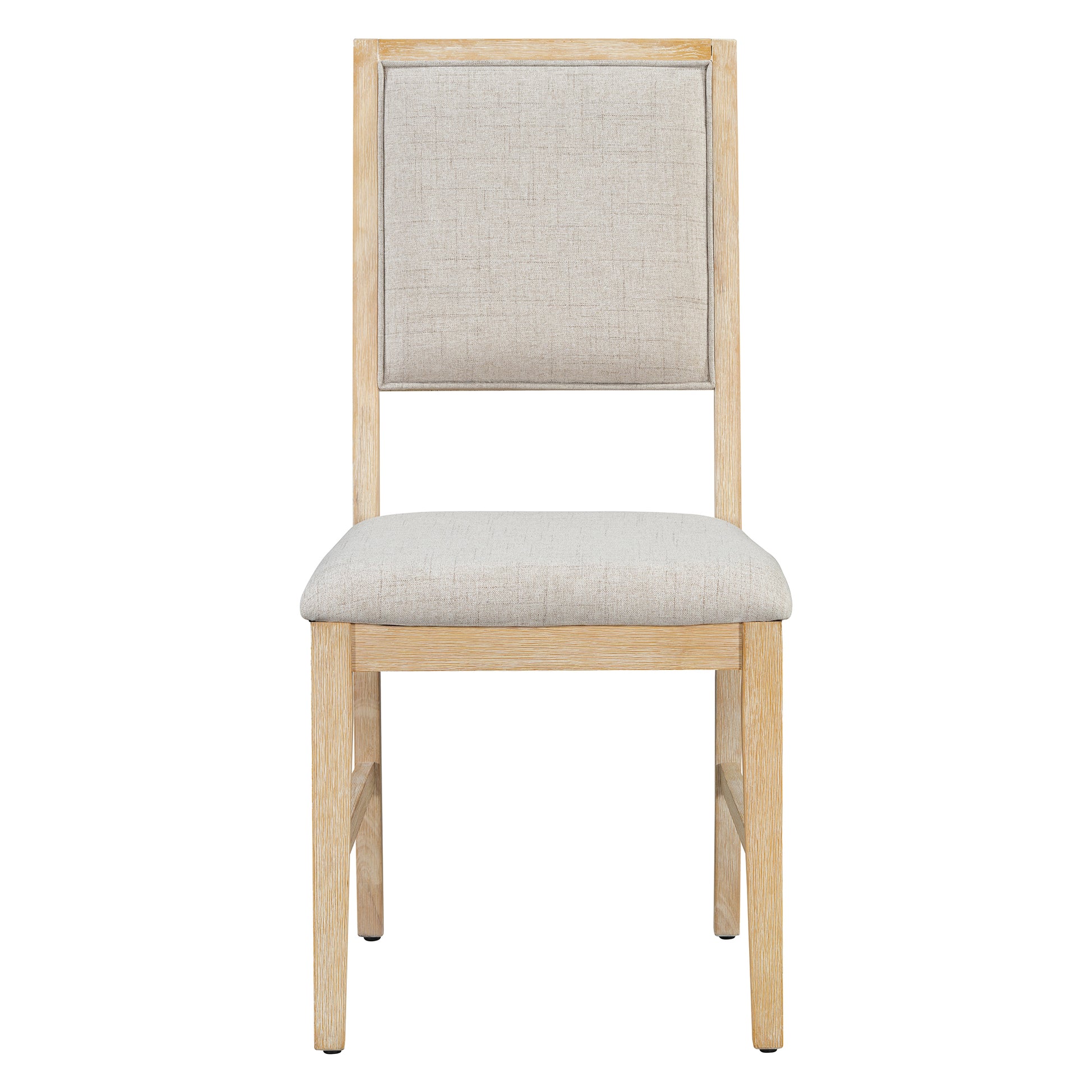 6 Piece Retro Dining Set, 1 Rectangular Table With Designed Trestle Base And 4 Upholstered Chairs And 1 Bench For Dining Room And Kitchen Natural Natural Solid Wood Mdf