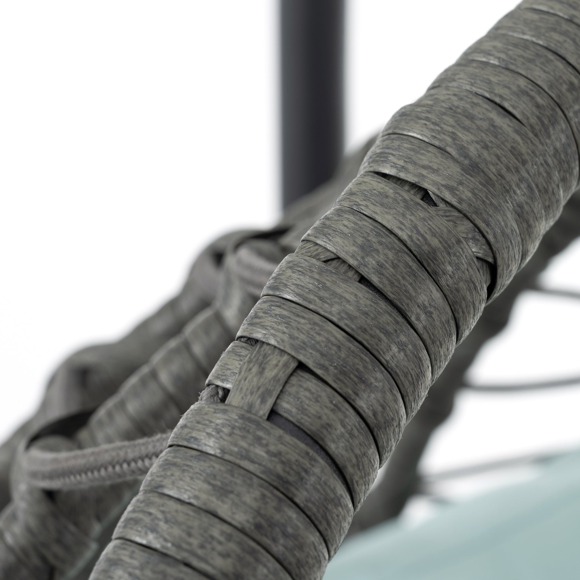 Egg Chair With Stand Indoor Outdoor Swing Chair Patio Wicker Hanging Egg Chair Hanging Basket Chair With Stand For Bedroom Living Room Balcony Gray Steel