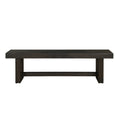 Distressed Walnut Armless Bench Distressed Brown Bedroom Transitional Rubberwood Wood