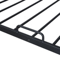Twin Size Metal House Bed With Twin Size Trundle, Black Twin Black Metal