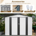 8 X 6 Ft Outdoor Storage Shed, All Weather Metal