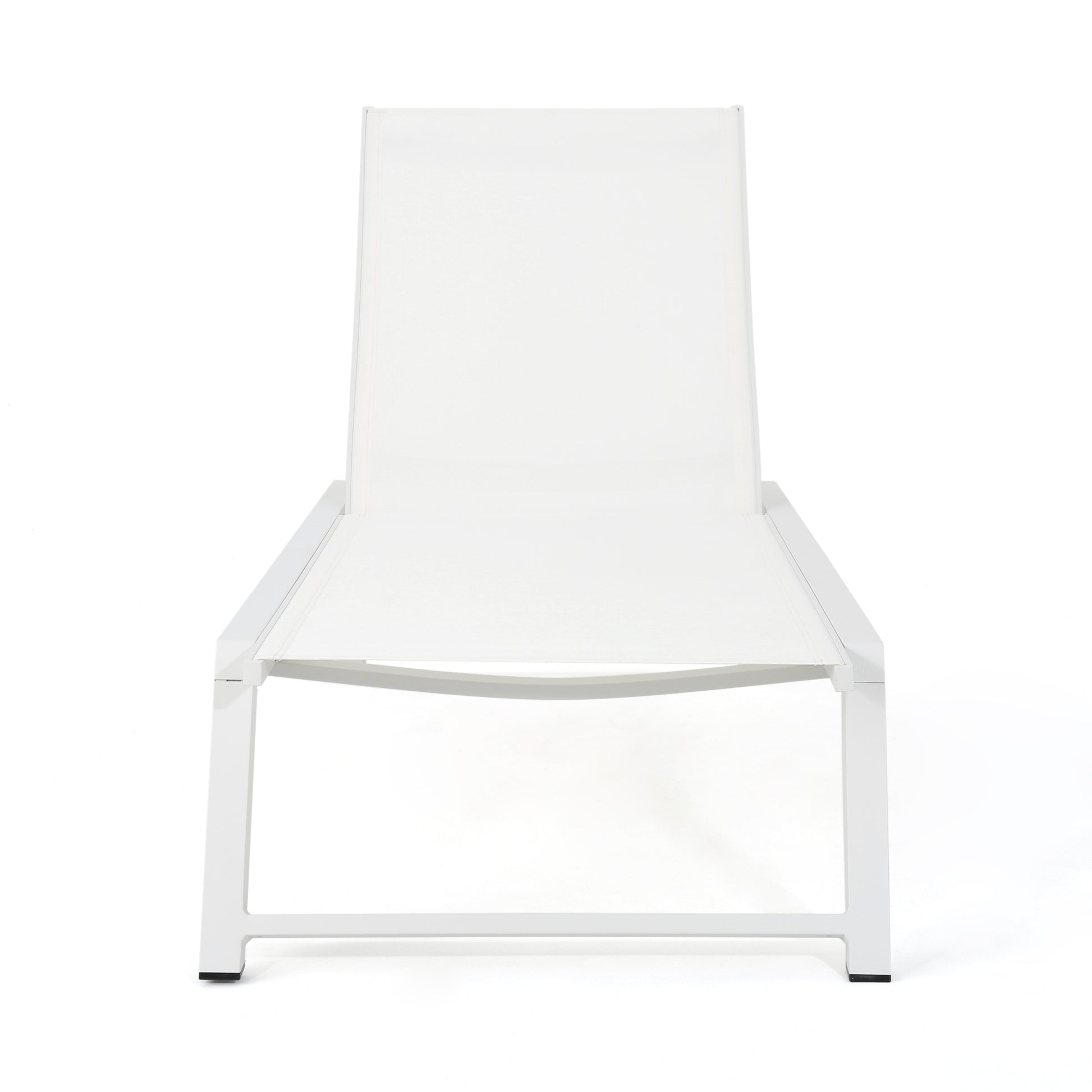 Myers Chaise Lounge Mp2 White Metal Mesh