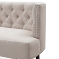Celine Tufted Settee Accents, Sky Neutral Beige Polyester Beige Foam Polyester