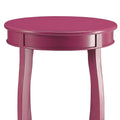Purple Accent Table With Bottom Shelf Purple Primary Living Space Shelves Round Solid Wood Mdf