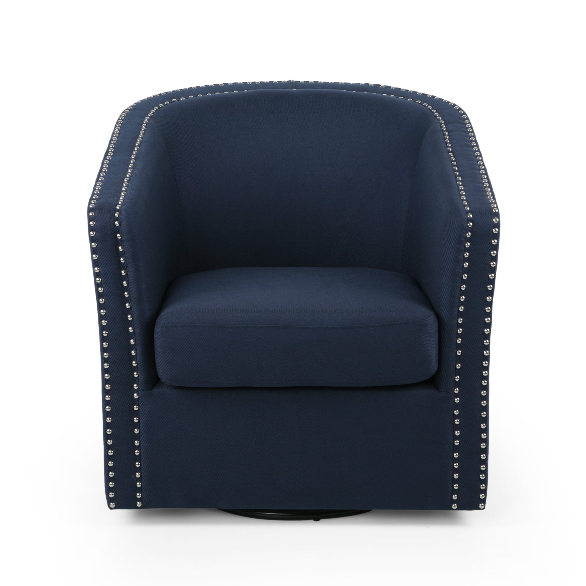 Swivel Chair Blue Fabric