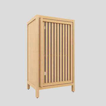 Bathroom Bamboo Storage Cabinet, Freestanding Floor Cabinet With Door And Shelf For Bathroom, Living Room, Bedroom, Hallway, Kitchen Neutral Bamboo