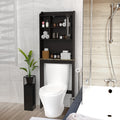 Modern Over The Toilet Space Saver Organization Wood Storage Cabinet For Home, Bathroom Espresso Espresso Mdf