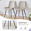 Table And Chair Set.Modern Extendable Mdf Dining Table.The Table Has A Telescopic Design, Suitable For Gatherings Of Different Size.Paired With 6 Chairs With Pu Cushions And Black Metal Legs. White Black Seats 6 Mdf Metal