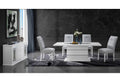 Ariya White Dining Table White Rubber Wood