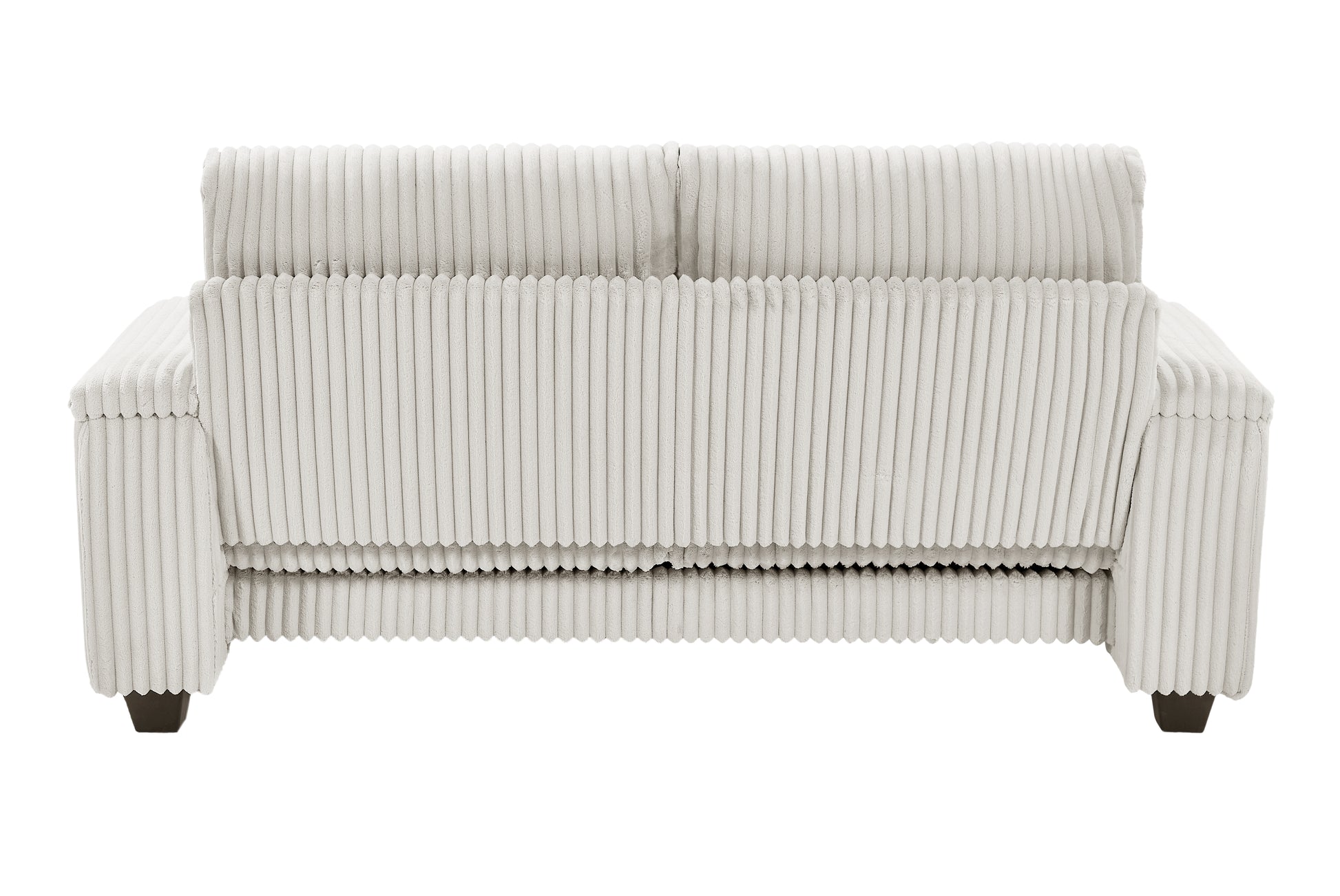 71" Loveseat Small Sofa Plush Corduroy Fabric Square Storage Armrest Usb Port Only Sofa, Do Not Include Ottoman Beige Fabric