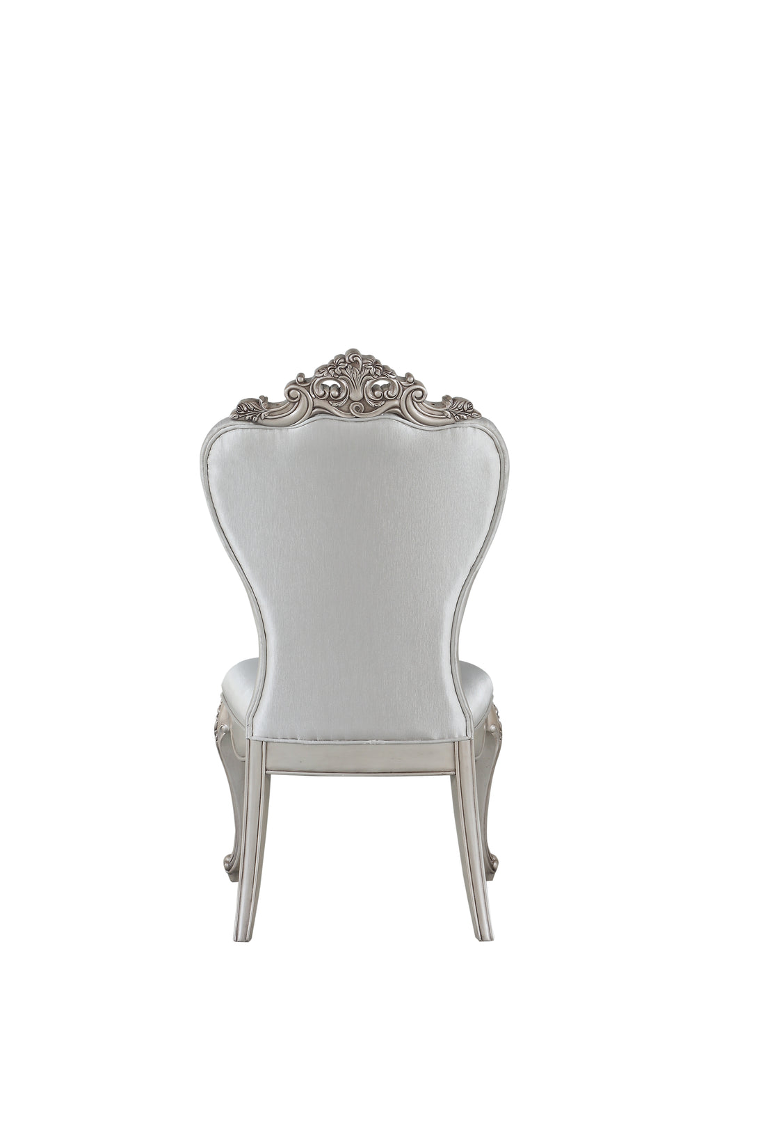 Wooden Side Chairs With Button Tufting, Set Of Two, Cream And White Beige White Wood Fabric