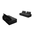 Versatile 4 Module Sofa With Adjustable Backrests And Customizable Configuration Chenille Black Sofa Black Chenille 4 Seat