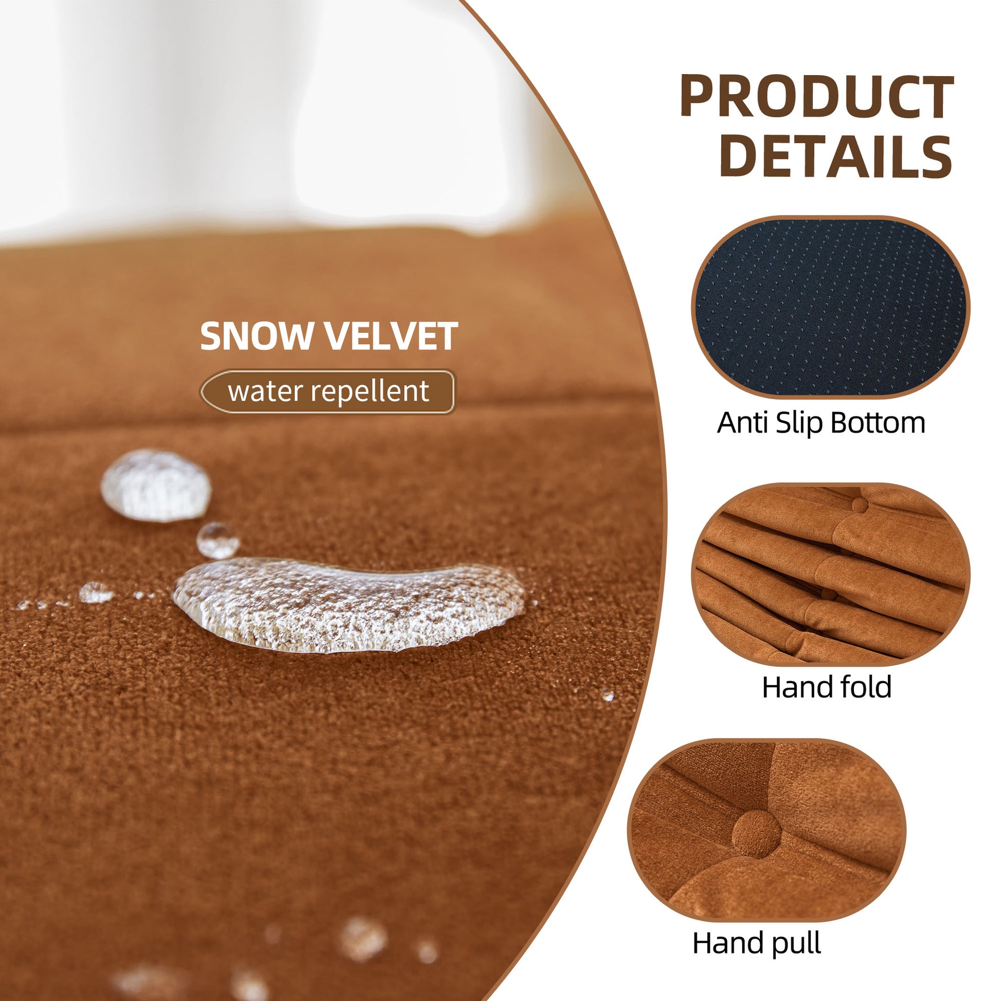 Floor Sofa Bean Bag Chair For Adults Fireside Bean Bag Lounger Memory Foam Chair For Home, Office, Apartment Or Gaming Venue Caramel Polyester Primary Living Space Firm Art Deco Armless Foam Polyester Blend