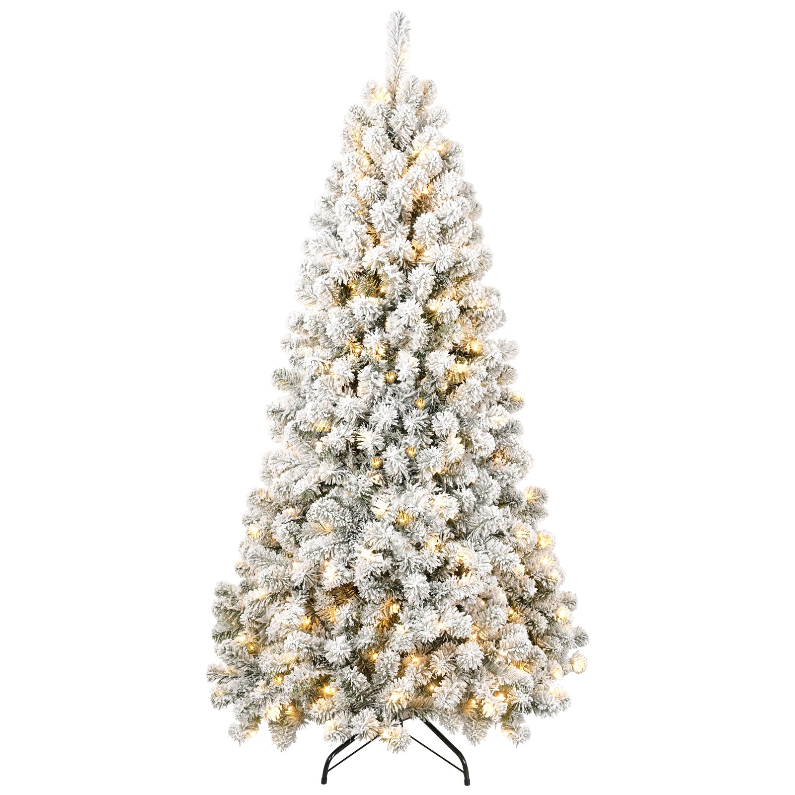 5Ft Pvc Memory Wire Christmas Tree With Light Green,White Polyethylene