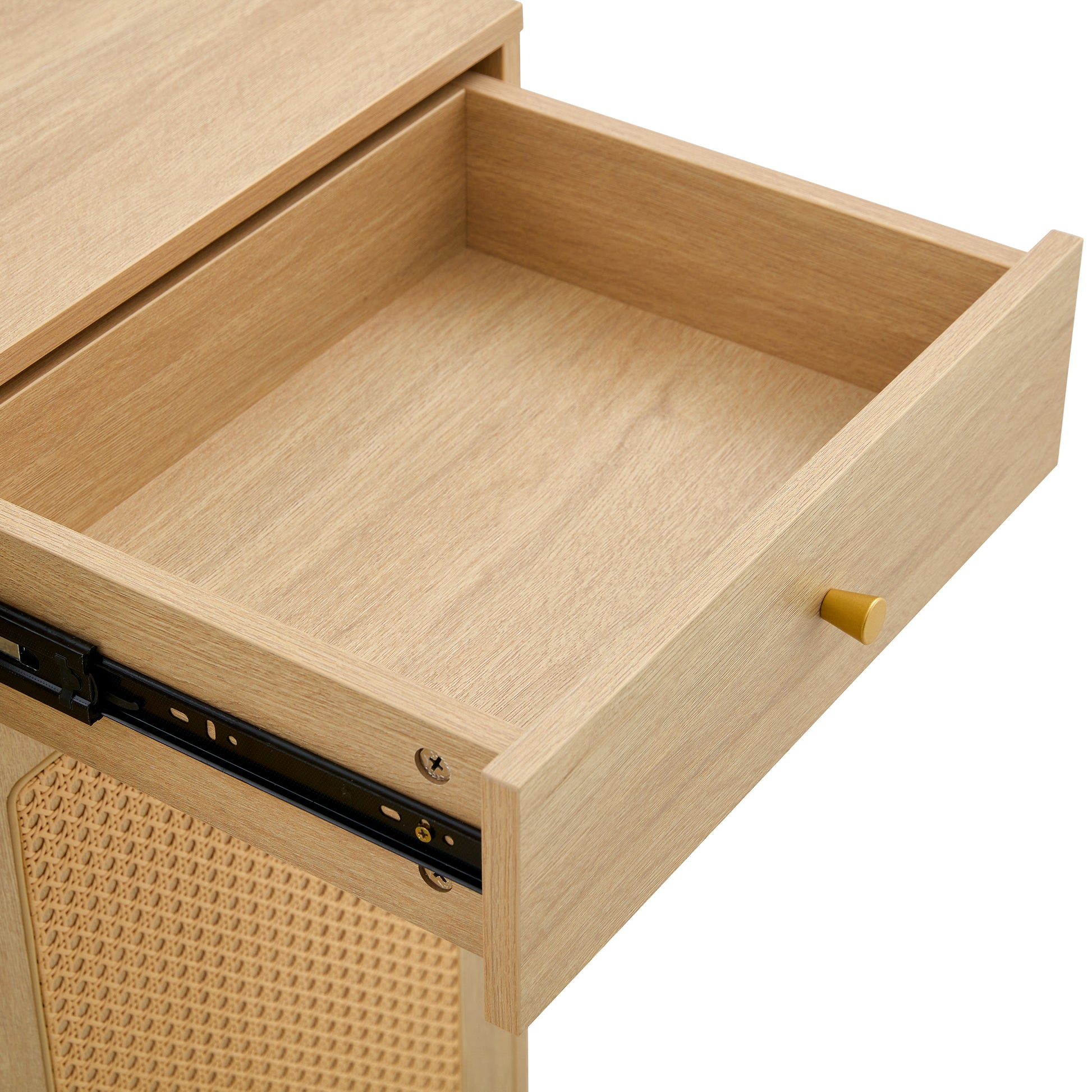 Modern Minimalist Storage Cabinet, Rattan Shoe -