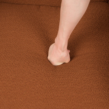 Sherpa Accent Chair Single Sofa 42"W Accent Chair For Bedroom Living Room Apartment, Brown Brown Fabric 1 Seat