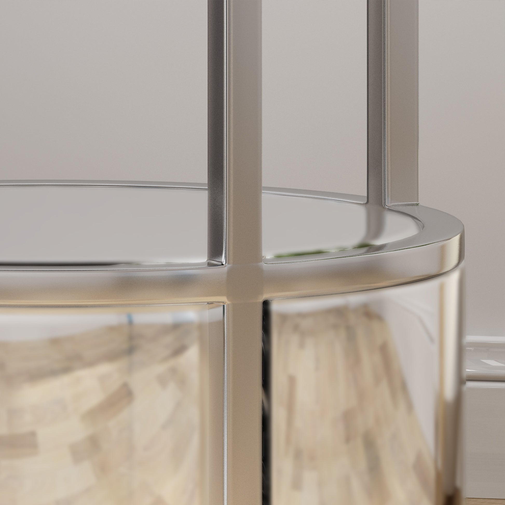 Side Table Clear Tempered Glass