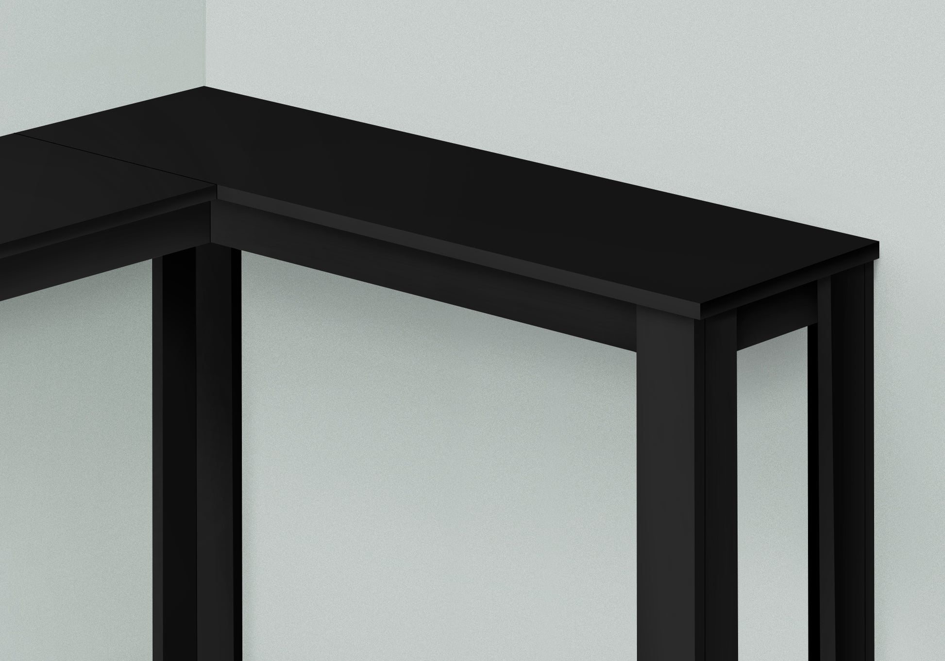 Accent Table, Console, Entryway, Narrow, Corner, Living Room, Bedroom, Black Laminate, Transitional Black Particle Board