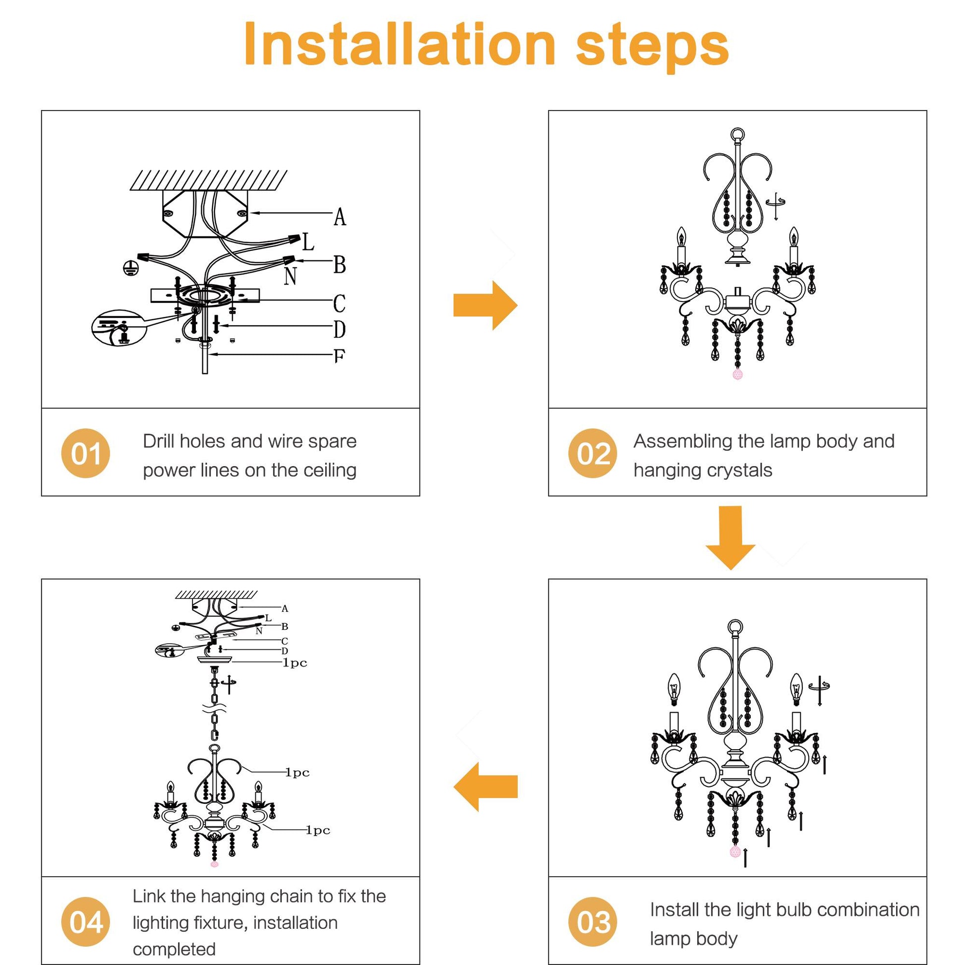 Classic Vintage Crystal Candle Chandeliers Lighting, 5 Lights Pendant Ceiling Fixture Lamp 5*E12*Max40W, No Include Bulb Chandelier For Living Room Dining Room Bedroom Hall Balcony Matte Black Gold Matte Black American Design,Luxury,Modern,Vintage Metal