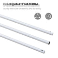 Outsunny Sun Sail Shade Canopy Adjustable Installation Pole Pipe Kit White Dark Grey Iron