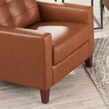 Aiden Leather Chair Brown Memory Foam Genuine Leather