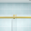 Top Rail Only, Stainless Steel Top Track With Buffer For Shower Door, 22D01P04 60Gx Gold Stainless Steel