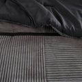 7 Piece Micro Corduroy Comforter Set Grey Queen Grey Polyester
