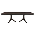 Double Pedestal Base Dark Cherry Finish 1Pc Dining Table With Extension Leaf Wooden Furniture 96 Inch Table Cherry Seats 8 Dining Room Kitchen & Dining Tables Rectangular Wood Pedestal