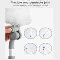 Long Handle Duster,Dust Collector With Extension Bar,Home Duster,Easy To Use And Reusable,White White Microfiber