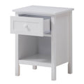 White Nightstand With Drawer White 1 Drawer Bedroom Rectangle Rustic Drawers Wood