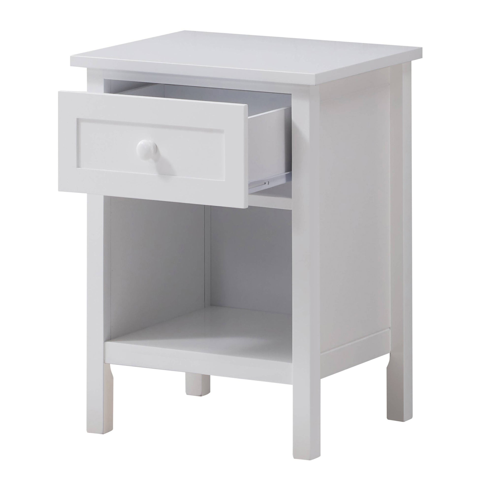 White Nightstand With Drawer White 1 Drawer Bedroom Rectangle Rustic Drawers Wood