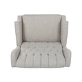 One And Half Seater Recliner Light Grey Fabric